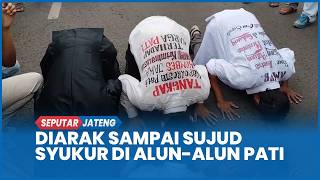 Keluar Penjara, Botok dan Teguh AMPB Diarak Pendukungnya Lalu Sujud Syukur di Alun Alun Pati