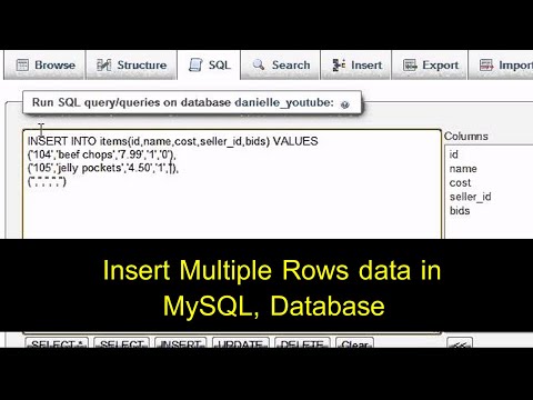 how to Insert Multiple Rows data Into database in MySQL, Database Tutorial for  Beginners #5