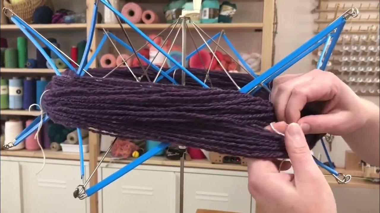 Prepping a skein (hank) of yarn for dyeing, and checking it afterwards