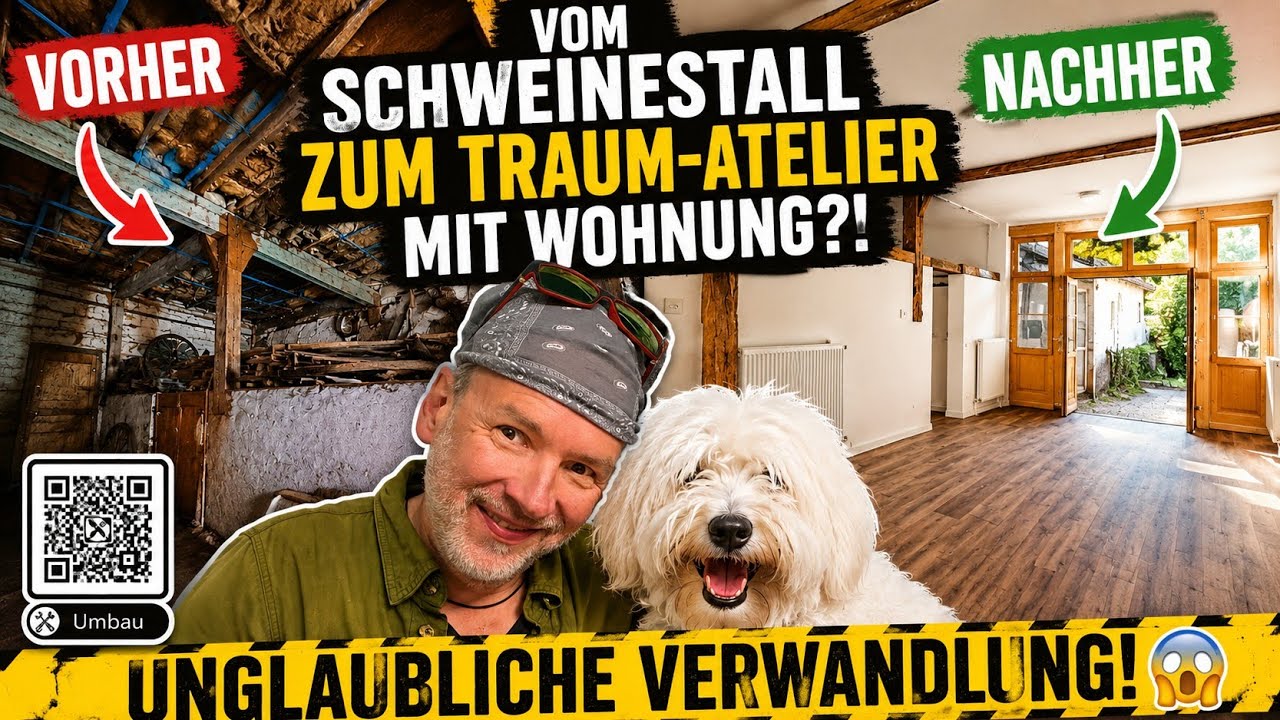 Vom Schweinestall zum Traum-Atelier?! 😱 Unglaublicher Umbau! Scheune zur Wohnung umbauen. Sanierung