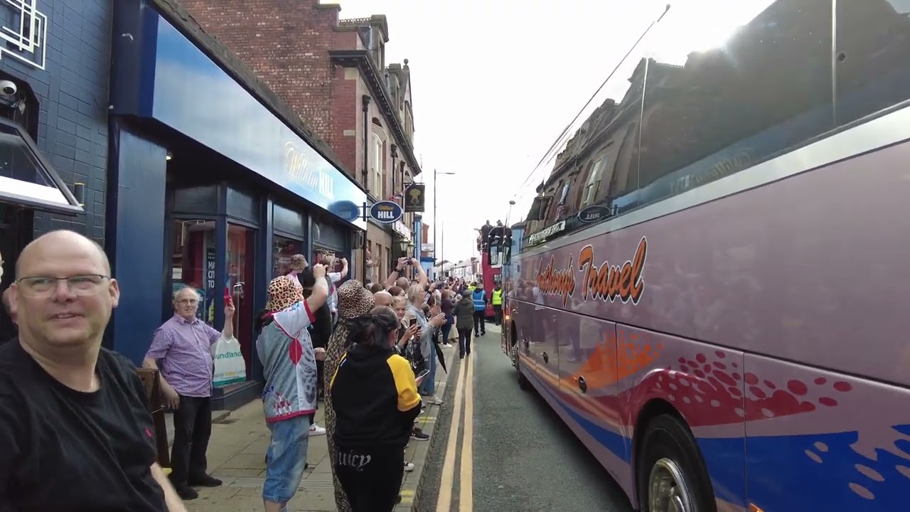 Leigh Leopards travelling through Atherton 13th August 2023.