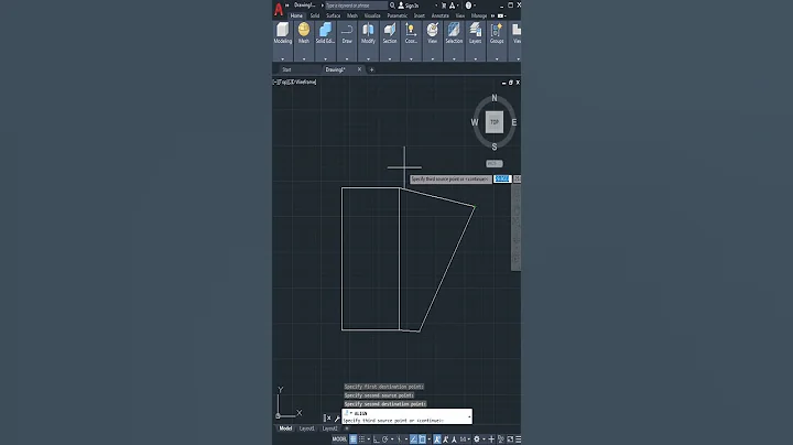 AutoCAD, Autodesk, How to used Align Command #shorts