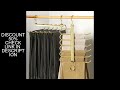 6 Layers Aluminum Pants Hangers,Space Saving Jeans Scarf Organizer,Multi-Functional Closet Heavy Rac