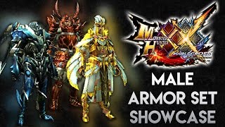 Monster Hunter Generations Ultimate: Male Armor Showcase (LR/HR/GRank) || モンハンＸＸ・防具セット（男性）
