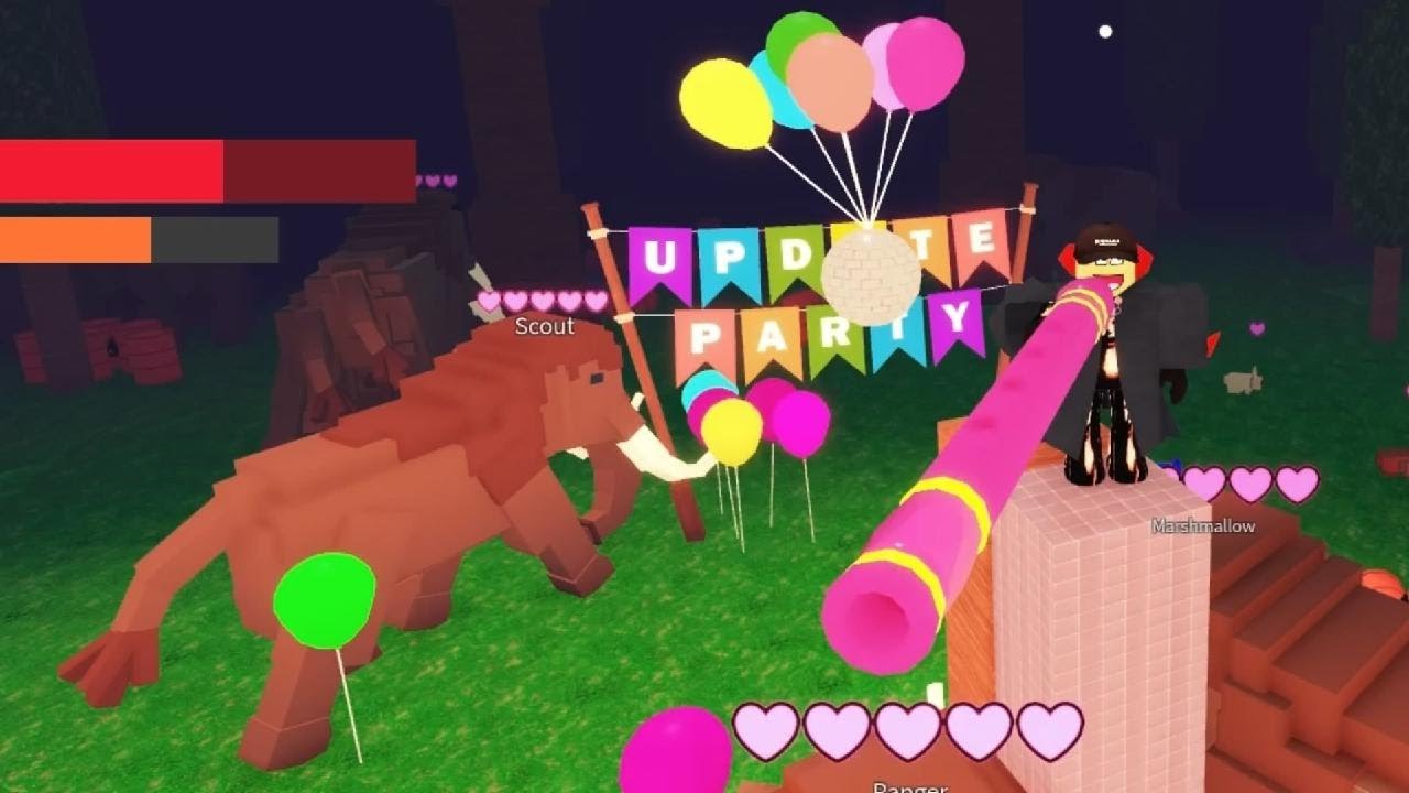 ADMIN taming FLUTE in new update party in 99 nights in the forest ROBLOX