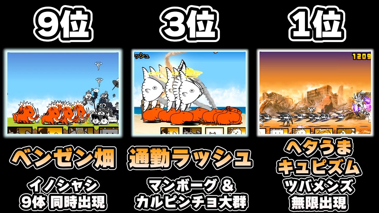 The Battle Cats] Top 10 Difficult Legend Stages [Slow Commentary