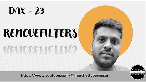 DAX | POWER BI | FILTER | REMOVEFILTERS Function