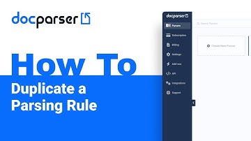 Docparser Academy: How to Duplicate a Parsing Rule