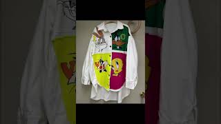 Long Shirts with cartoon character printed #modafesta