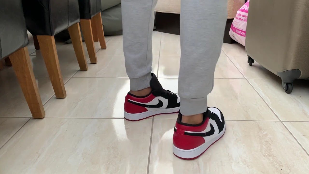 Air Jordan 1 Low Black Toe - Quick ON FEET - YouTube