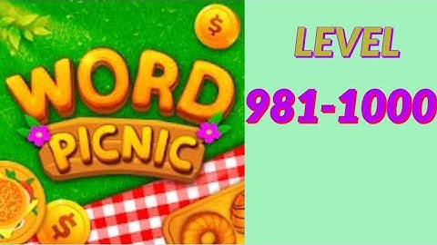 Word Picnic Fun Word Games level 981 1000 answers gameplay androi ios new latest addictive word puzz