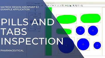Machine Vision Example Application: tabs and pills inspection and filtering with blob analysis.