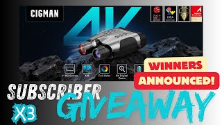 WINNERS ANNOUNCED! CIGMAN CNVPRO 4K Night Vision Binoculars | UAP Files podcast