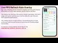Live FPS Refresh Rate Overlay Permission  Video