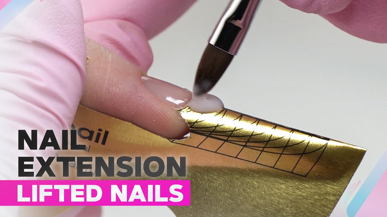 Fixing Lifted Nails Nail Extension Step by Step Glitter Ombre Nail