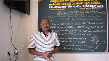 ME6502 Heat and Mass Transfer Tutorial in tamil - Fourier