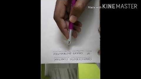 Cauchy distribution characteristic function