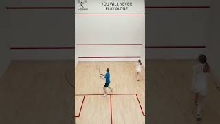 playing squash game