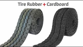 How to Make RC Tire Rubber for RC Heavy Truck Remote Control Car - RC Cardboard Homemade.