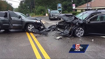 Video shows wrong-way driver hitting car head-on