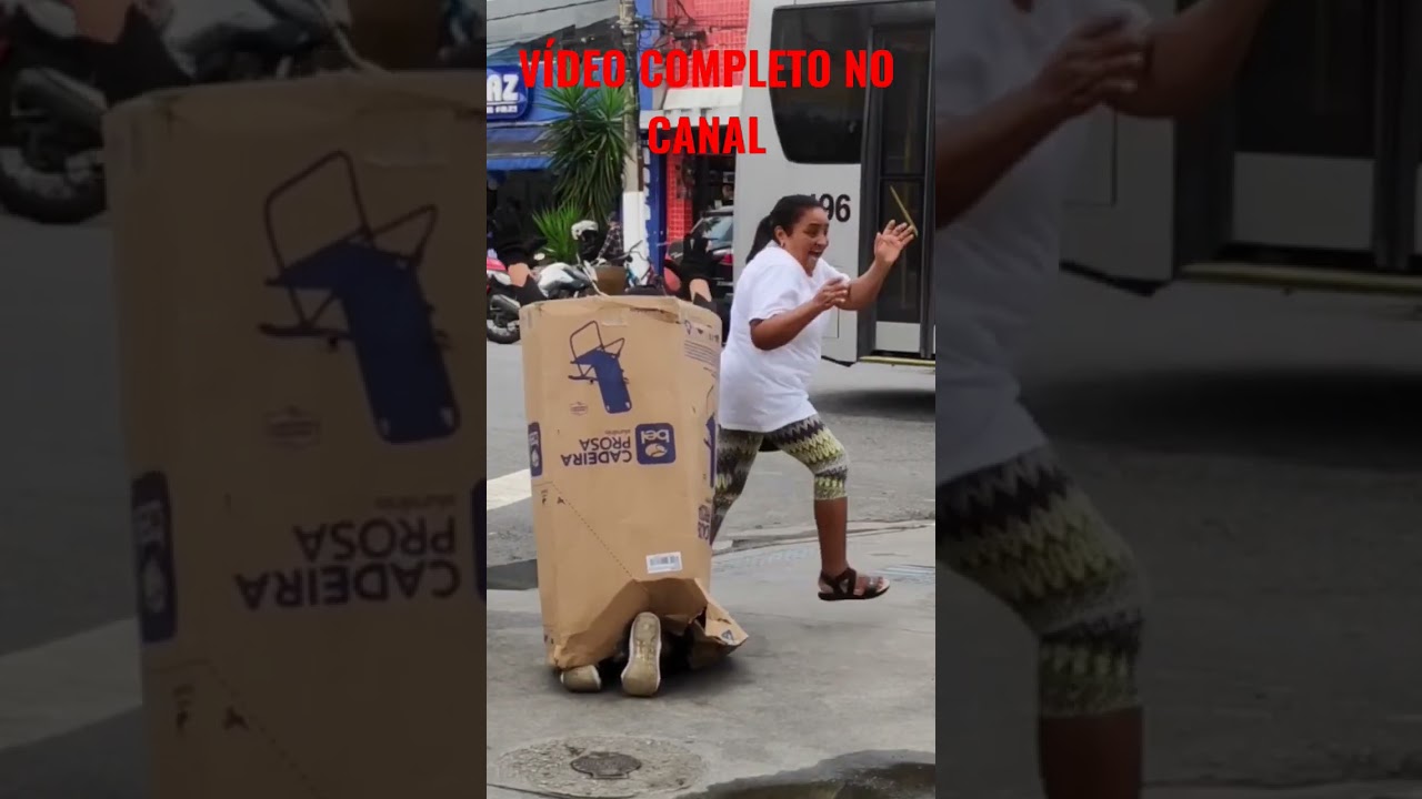 Pegadinha - 4ssustando as pessoas de dentro da caixa 