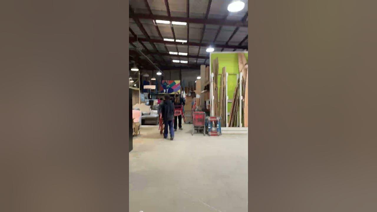 A salvaged mural finds a new home at Community Forklift's reuse