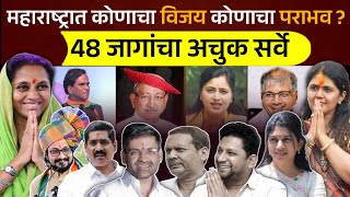 लोकसभा एक्झिट पोल | महाराष्ट्रात 48 जागांवर कोणाचा विजय कोणाचा पराभव | Loksabha 2024 Exit poll