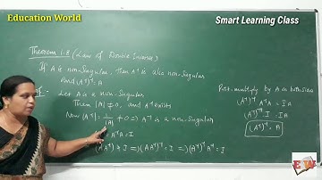 TN NEW Syllabus Class 12 | Theorem 1.8 | Application of Matrices and Determinants | Education World
