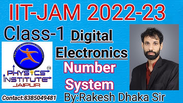 IIT-JAM/JEST/TIFR  LEC-1 PART-2   DIGITAL ELECTRONICS    #physicsinstitutejaipur  #iitjam #csirnet
