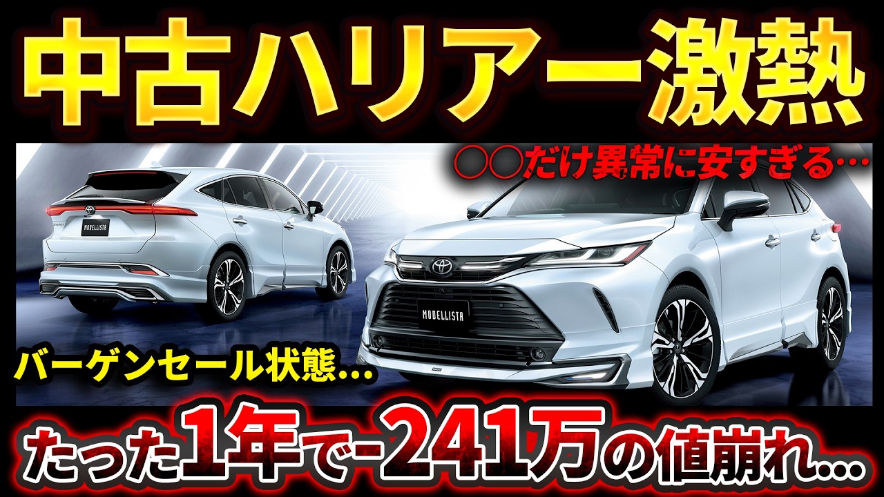 2026年8月後半最新】ハリアー 買取相場｜Gガソリン3年72%・年間35万円