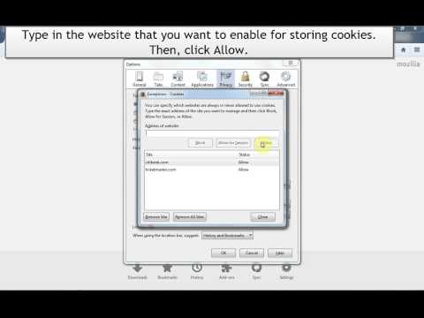 How to Enable Cookies On Mozilla Firefox