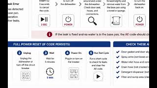 How to Fix LG Dishwasher AE Error Code – Water Leak Detected