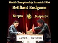 Kasparov vs karpov 1986  brilliant endgame by two greats  leningrad