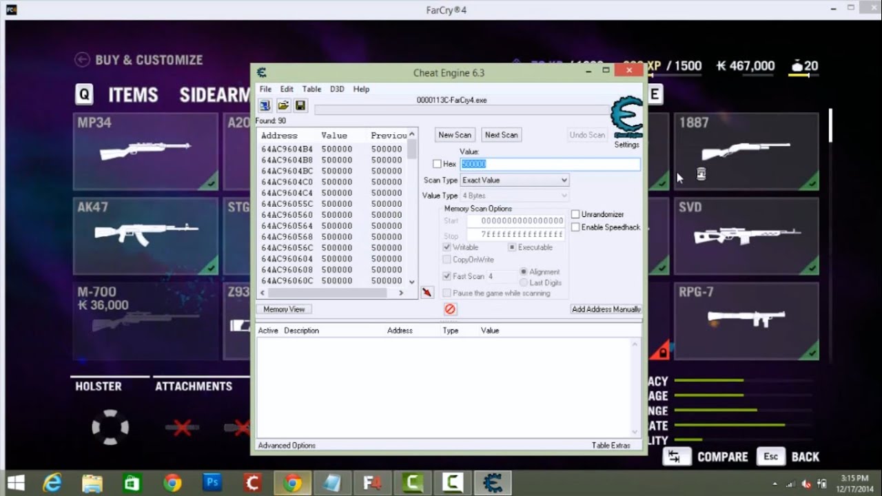 Far cry 4 Unlimited Money With Cheat Engine