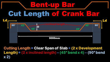 cutting length of bent up bar/crank bar|Cut length of crank bar/bent up bar|Find cut length crankbar