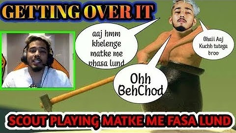 When Sc0ut Playing Getting Over It | No Gaali Challenge 😅 With Aurum