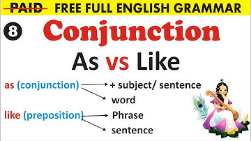 As vs Like | Advance Conjunction | @UphaarClasses