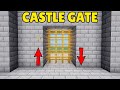 Minecraft: How To Build A Working Super Easy Castle Gate In Bedrock!