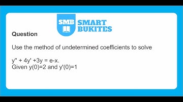 Undetermined coefficient (2nd order non homogenous differential equation)