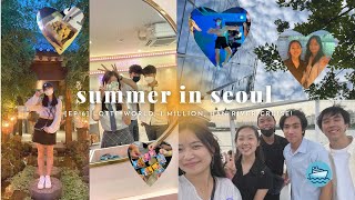 han river cruise ?️ , archery cafe, enhypen fan meeting, lotte world, 1 million | Summer in Seoul