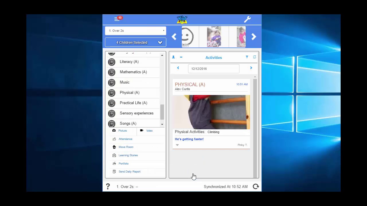 Recording observations in KidReports