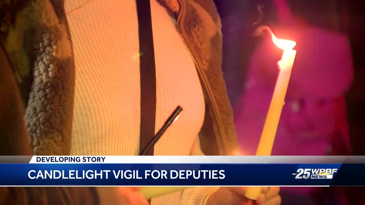 Community gathers to remember deputies killed in Thursday crash - YouTube