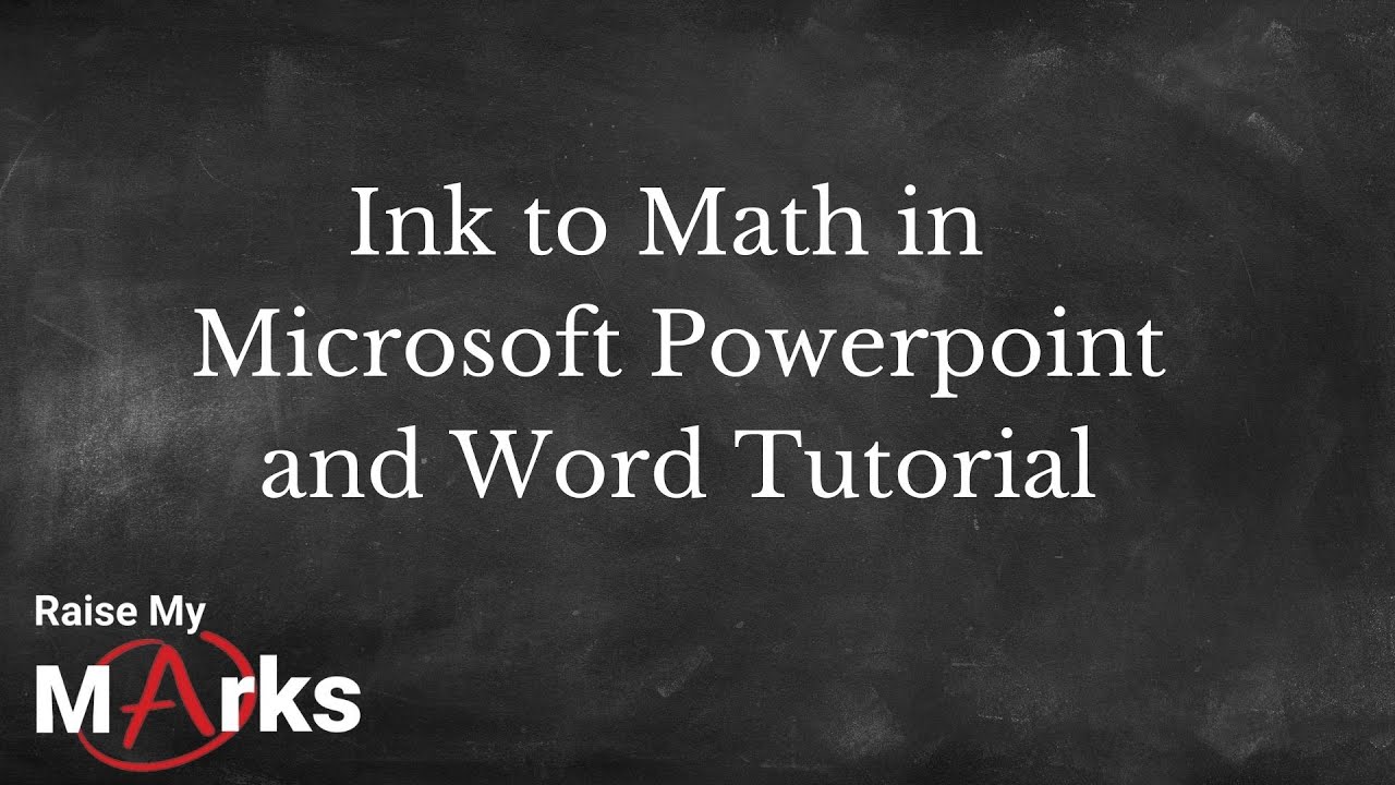 Ink Math Site Ink to Math with Powerpoint and Word - YouTube