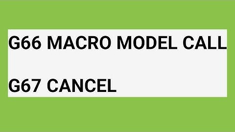13. G66 fanuc macro modal call program