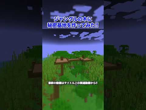 【建築】ジャングルの木に秘密基地を作ってみた！！#shorts #マイクラ #建築