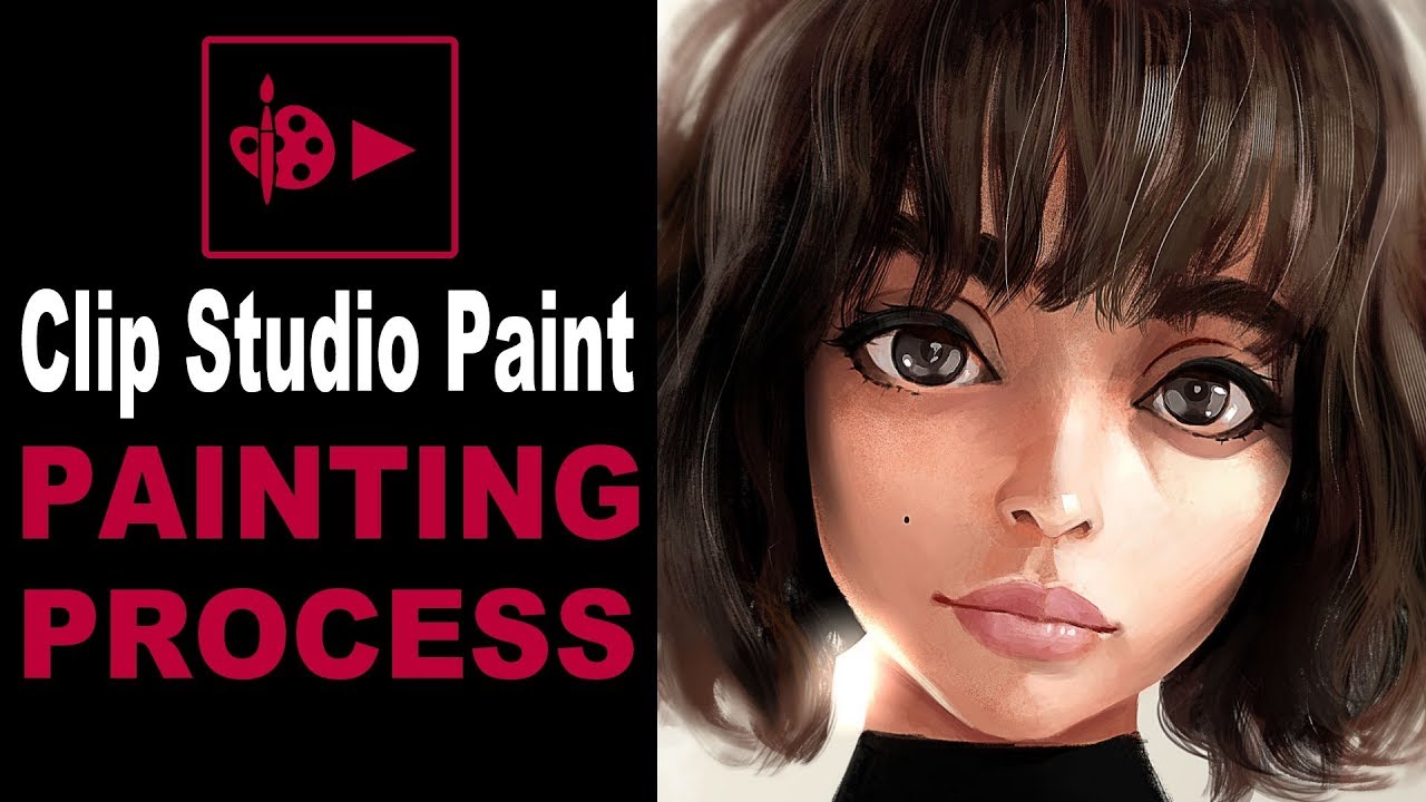 Digital painting process - Clip Studio Paint - Beauty Spot - YouTube