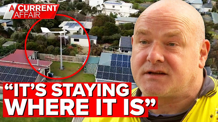 Neighbourhood dispute erupts over man's backyard wind turbine | A Current Affair