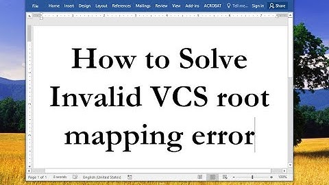 How to Solve Invalid VCS root mapping error?