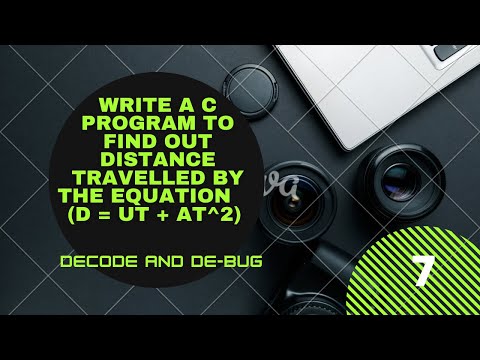 C program to find distance travelled by the equation(u=ut+at^2) || GTU PPS lab experiments #7