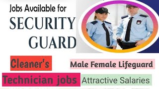 ServeU LLC is hiring Male Female security guards || life guards || cleaner's  || Technician jobs